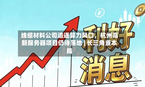线缆材料公司追逐算力风口，杭州高新服务器项目仍待落地 | 长三角资本局-第3张图片