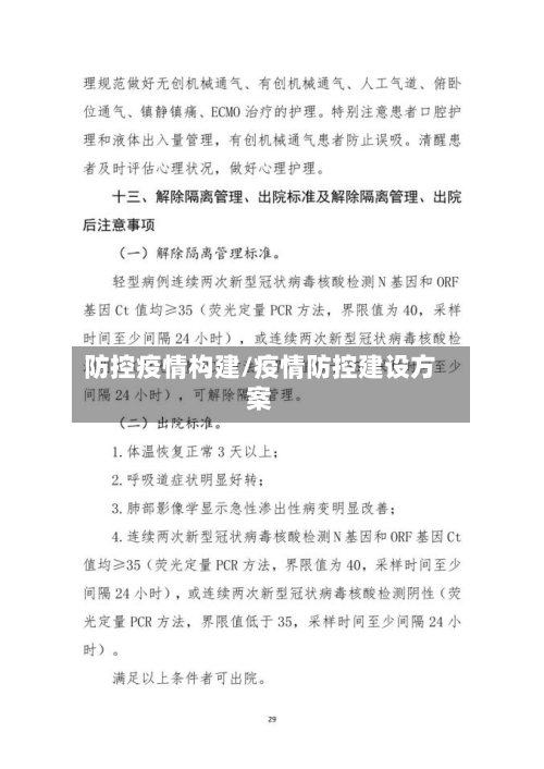 防控疫情构建/疫情防控建设方案