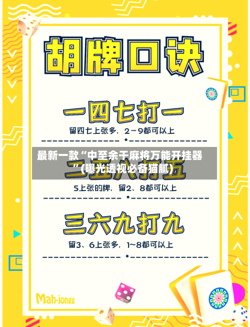 最新一款“中至余干麻将万能开挂器	”(曝光透视必备猫腻)-第2张图片