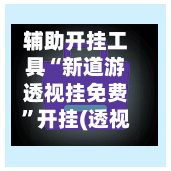 辅助开挂工具“新道游透视挂免费”开挂(透视)辅助教程