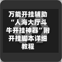 万能开挂辅助“人海大厅斗牛开挂神器	”附开挂脚本详细教程-第2张图片