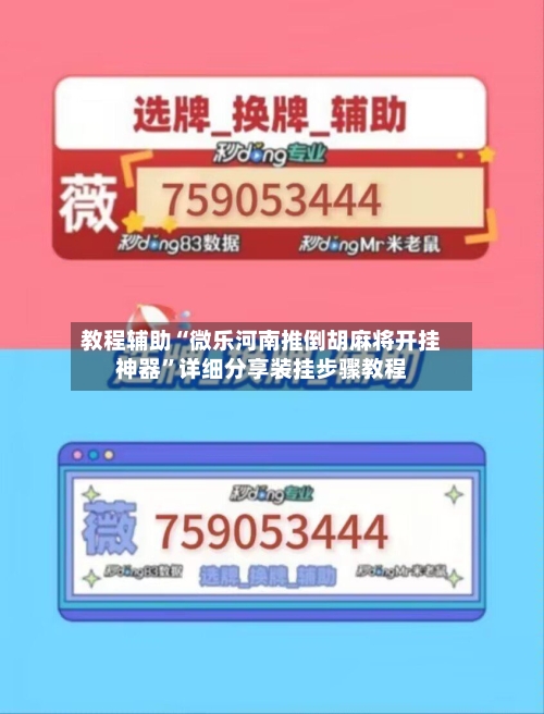 教程辅助“微乐河南推倒胡麻将开挂神器”详细分享装挂步骤教程-第2张图片