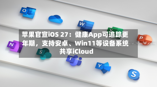 苹果官宣iOS 27：健康App可追踪更年期	，支持安卓、Win11等设备系统共享iCloud-第3张图片
