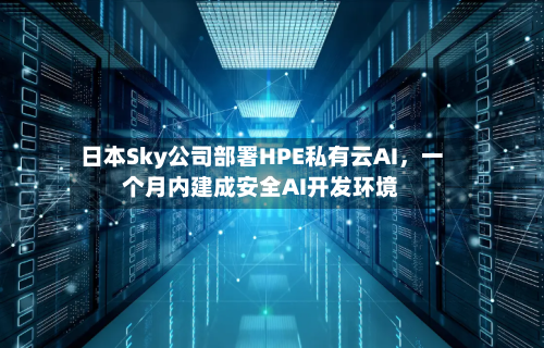日本Sky公司部署HPE私有云AI，一个月内建成安全AI开发环境-第3张图片