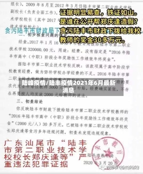 陆峰疫情/陆丰疫情2021年6月最新消息-第2张图片