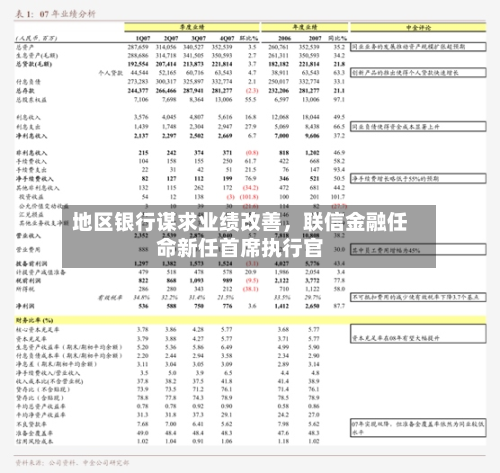 地区银行谋求业绩改善	，联信金融任命新任首席执行官-第2张图片