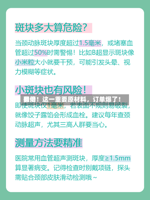 费用翻倍！这一重要原材料，订单爆了！