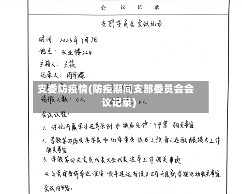 支委防疫情(防疫期间支部委员会会议记录)-第2张图片