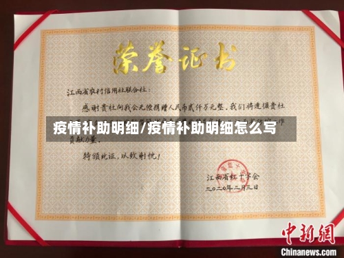 疫情补助明细/疫情补助明细怎么写-第2张图片