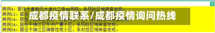 成都疫情联系/成都疫情询问热线
