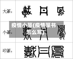 疫情小篆(疫情篆书怎么写)-第3张图片